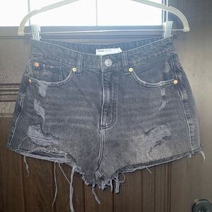 Garage Black Distressed “Festival” Denim Shorts 5/27
